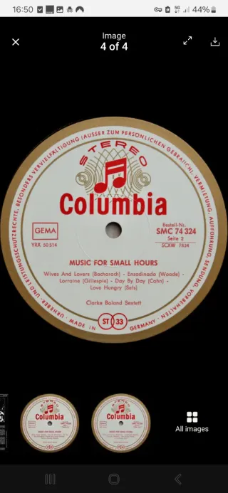 Vinilo Clarke Boland Sextett Music for the Small