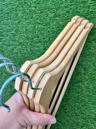 4 Perchas de Madera Natural