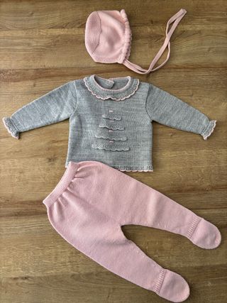 Conjunto bebé hilo 3 meses