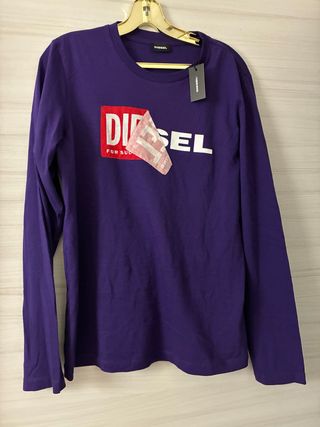 Maglietta Diesel manica lunga viola taglia 16 = 46