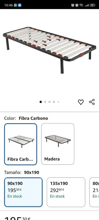 Somier de carbono 90x190