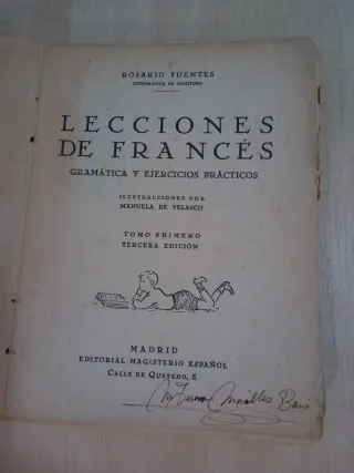 Libro Antiguo Lecciones de Francés
