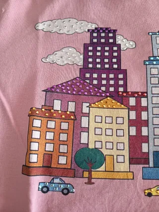 Camiseta estampada ciudad manga corta