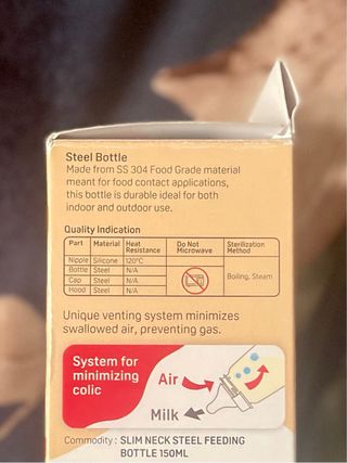 Biberón Acero Inoxidable Pigeon NUEVO