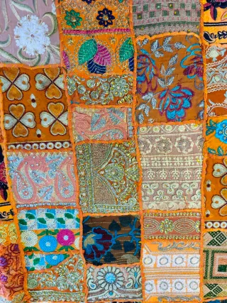 Colcha Patchwork India Hecha a Mano
