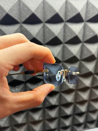 Gafas de Lujo Unisex Azul y Dorado