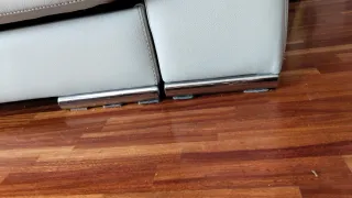 Sofá Chaiselongue Blanco y Morado