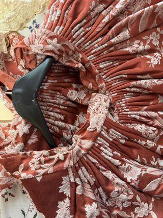 Traje de Fallera Rojo y Beige Talla niña