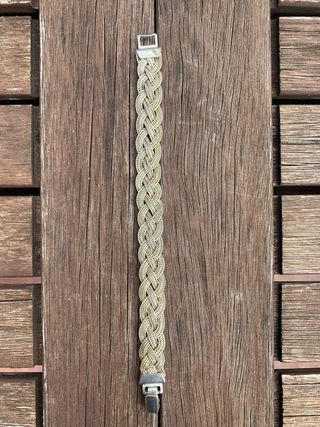 Pulsera trenzada color plata