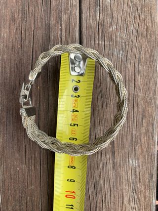 Pulsera trenzada color plata