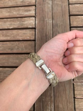 Pulsera trenzada color plata
