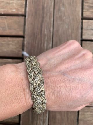 Pulsera trenzada color plata