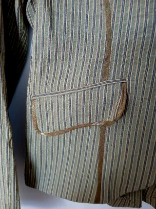 Giacca sfoderata marrone e oro