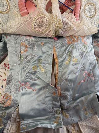 Trajes de Fallera Infantil Azul y Amarillo