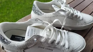 Sneakers Crime London Donna Argento Bianco
