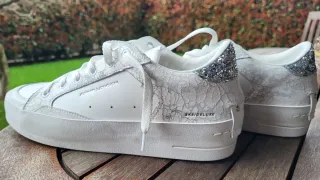 Sneakers Crime London Donna Argento Bianco