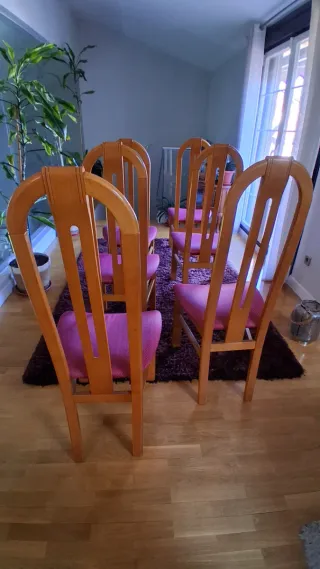 Juego de 4 sillas de comedor de madera