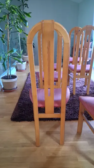 Juego de 4 sillas de comedor de madera