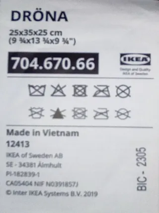 2 Cajas de tela negra Ikea