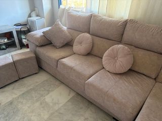 Sofá modular 3 plazas + 2 otomanas