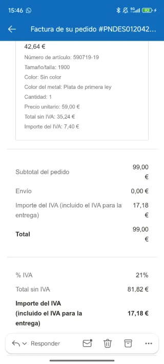 Pulsera Pandora con 2 charms