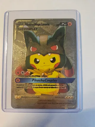 Carta Pokémon Mega Lucario Dorada