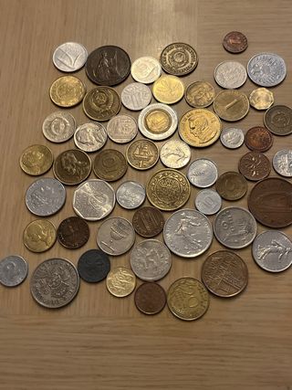 Lote de monedas con album