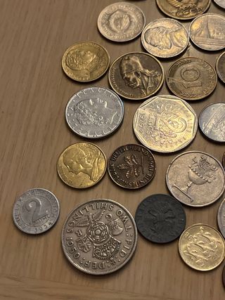 Lote de monedas con album