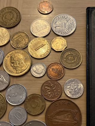 Lote de monedas con album