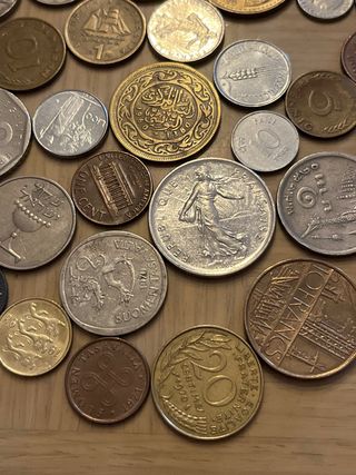 Lote de monedas con album