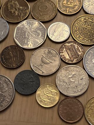 Lote de monedas con album