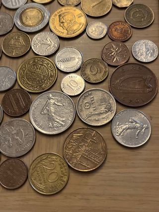 Lote de monedas con album