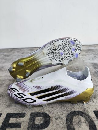 Botas de fútbol Adidas F50 Oro Blanco Talla