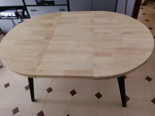 Mesa de comedor extensible madera y metal