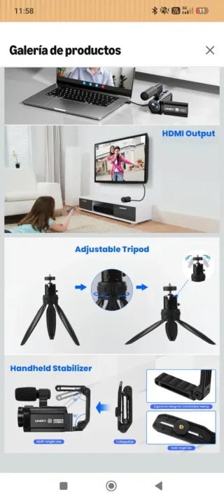 Videocámara 5K WiFi 3 Dual Lens