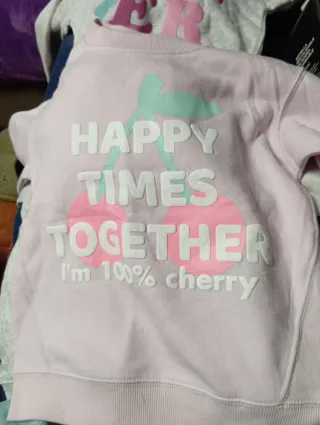 Sudadera niña rosa Happy Times