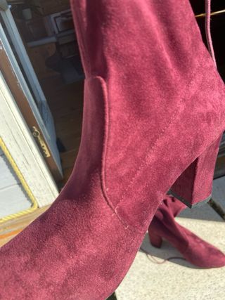 Botines tacón burdeos