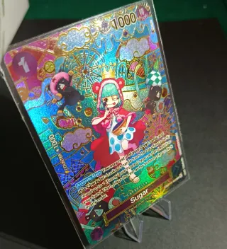 One pieceTcg Sugar morado Holografico fanart