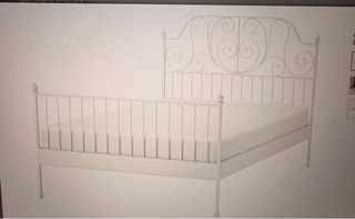 Cama Ikea 1.40 por 1.90 Metal Blanca