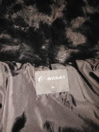 Gilet pelliccia sintetica nero taglia M