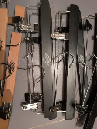 Lote 10 Perchas Dickies Pantalón Madera y Metal