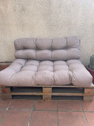 2 Sets de Cojines Palet 2 Plazas Beige