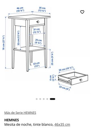 2 Mesitas de Noche Blancas