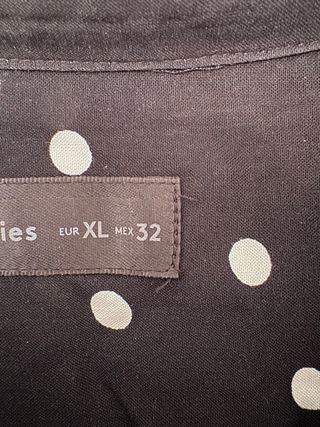 Camisa Lefties lunares negra talla xl