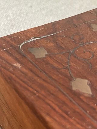 Caja de madera vintage decorada