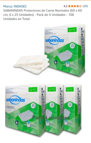 Sabanindas Classic Protectores Cama 60x60cm