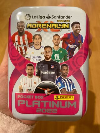 Caja Lata Cromos Panini Adrenalyn XL LaLiga 2022