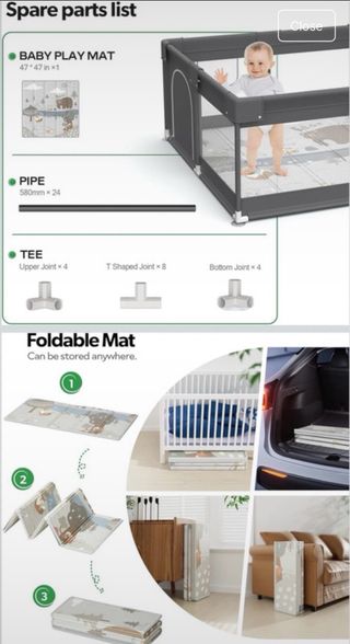 Parque infantil 120x120x45cm