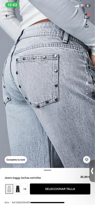 Pantalones vaqueros con estrellas y tachuelas