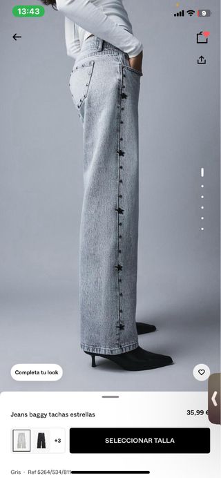 Pantalones vaqueros con estrellas y tachuelas